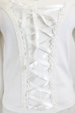 画像4: MR corset / マトンスリーブレースアップトップス  白 I-26-06-06-012-GO-TO-SA-ZI (4)