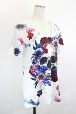 画像3: CIVARIZE / 転写スカルフラワーTシャツ  白 I-26-06-06-020-PU-TS-TE-ZI (3)