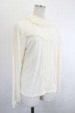 画像3: axes femme / シフォン薔薇装飾カットプルオーバー F 白 I-26-06-08-030-AX-TO-SA-ZI (3)