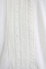 画像5: axes femme / シフォン薔薇装飾カットプルオーバー F 白 I-26-06-08-030-AX-TO-SA-ZI (5)
