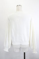 画像2: axes femme POETIQUE / ミニブーケ刺繍ニットカーデ M 生成り I-26-06-08-033-AX-TO-SA-ZI (2)