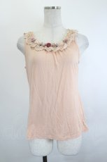 画像1: axes femme / ガーデンフリルレースタンク M アワピンク I-26-06-08-005-AX-TO-SA-ZI (1)