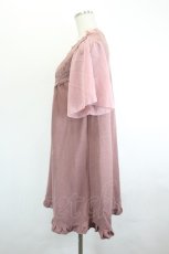 画像2: axes femme / ヨークレースカットチュニック  ピンク I-26-06-08-052-AX-OP-SA-ZI (2)