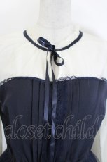画像5: axes femme POETIQUE / チュールデザインワンピース M 紺 I-26-06-08-060-AX-OP-SA-ZI (5)