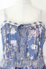 画像3: axes femme / 花柄ティアードチュニック M ブルー I-26-06-08-063-AX-TO-TE-ZI (3)