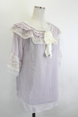 画像3: axes femme / レイヤードフリル楊柳トップス F ラベンダー I-26-06-08-001-AX-TO-SA-ZI (3)