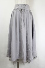 画像1: axes femme POETIQUE / バックフリルレースアップスカート M グレー I-26-06-08-071-AX-SK-SA-ZI (1)