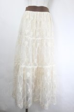画像1: axes femme POETIQUE / レースティアードロングスカート M 生成り I-26-06-08-073-AX-SK-SA-ZI (1)