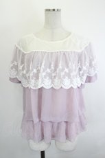 画像1: axes femme / レースケープ風バイカラープルオーバー M ラベンダー I-26-06-08-009-AX-TO-SA-ZI (1)