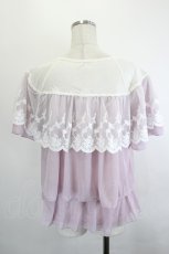 画像2: axes femme / レースケープ風バイカラープルオーバー M ラベンダー I-26-06-08-009-AX-TO-SA-ZI (2)