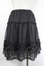 画像2: axes femme / ドビードット薔薇シフォンスカート M 黒 I-26-06-08-091-AX-SK-SA-ZI (2)