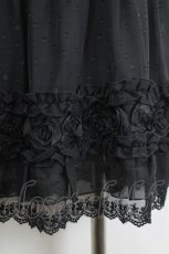 画像3: axes femme / ドビードット薔薇シフォンスカート M 黒 I-26-06-08-091-AX-SK-SA-ZI (3)