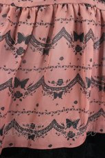 画像3: axes femme / 蝶レースシルエットシフォンスカート  黒Ｘピンク I-26-06-08-097-AX-SK-SA-ZI (3)