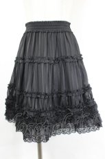 画像1: axes femme / お花付きペチ的ミニスカート M 黒 I-26-06-08-100-AX-SK-SA-ZI (1)