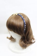 画像1: Angelic Pretty / Astrologyカチューシャ  ネイビー I-26-06-08-120-AP-AC-SA-ZI (1)