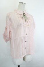 画像3: axes femme / ストライプラッフルフリルブラウス F ピンク I-26-06-08-012-AX-BL-SA-ZI (3)