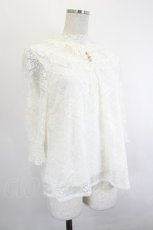 画像3: axes femme / アンティーク風レーストップス  白 I-26-06-08-002-AX-TO-SA-ZI (3)