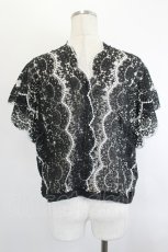 画像2: axes femme / /総レース刺繍トップス M 黒 I-26-06-08-020-AX-TO-TE-ZI (2)