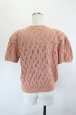 画像2: PINK HOUSE / リボン付き半袖ニット  ピンク I-26-06-11-022-LO-TO-SA-ZI (2)
