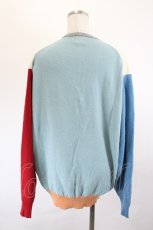 画像2: Karl Helmut / カラー切替ニットトップス  アイボリーＸ青Ｘ赤 I-26-06-11-033-EL-TO-SA-ZI (2)