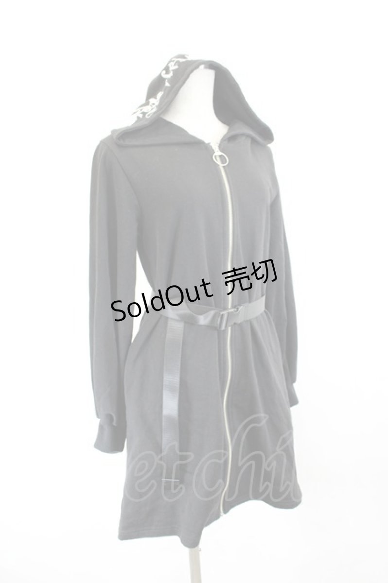 画像3: REFLEM / ロングZIPフーディーパーカー  黒 I-26-06-11-038-PU-TO-SA-ZI (3)