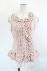 画像1: PINK HOUSE / フリルノースリーブワンピース  ピンク I-26-06-11-005-LO-BL-SA-ZI (1)