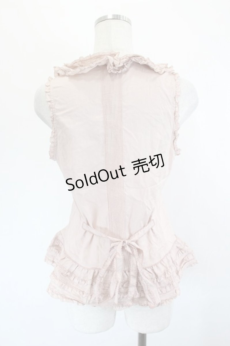 画像2: PINK HOUSE / フリルノースリーブワンピース  ピンク I-26-06-11-005-LO-BL-SA-ZI (2)