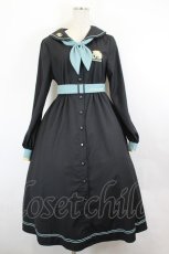 画像1: 天羽川 / 初音ミクコラボ制服コーデ L 黒Ｘ青 I-26-06-11-057-LO-OP-SA-ZI (1)