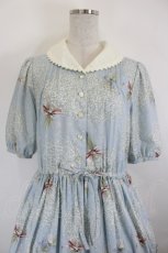 画像2: Melody BasKet / Pure bouquetワンピース M サックス I-26-06-11-060-LO-OP-SA-ZI (2)