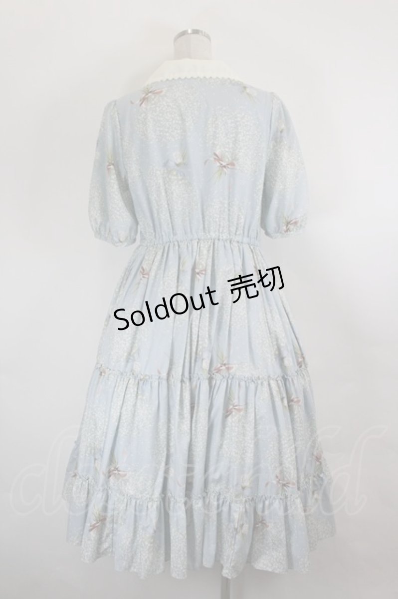 画像4: Melody BasKet / Pure bouquetワンピース M サックス I-26-06-11-060-LO-OP-SA-ZI (4)