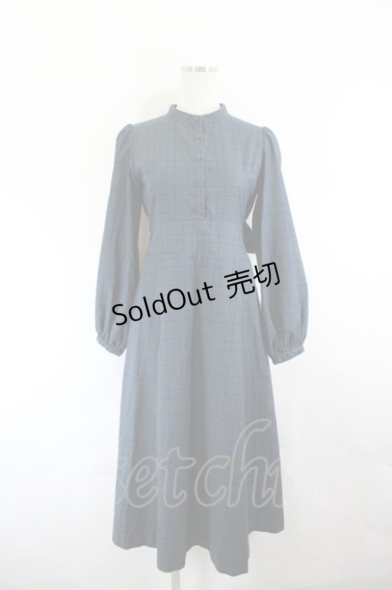 画像1: Maison de FLEUR Petite Robe canone / ニナのお茶会ワンピース  黒チェック I-26-06-11-069-LO-OP-SA-ZI (1)