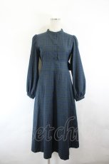 画像1: Maison de FLEUR Petite Robe canone / ニナのお茶会ワンピース  黒チェック I-26-06-11-069-LO-OP-SA-ZI (1)
