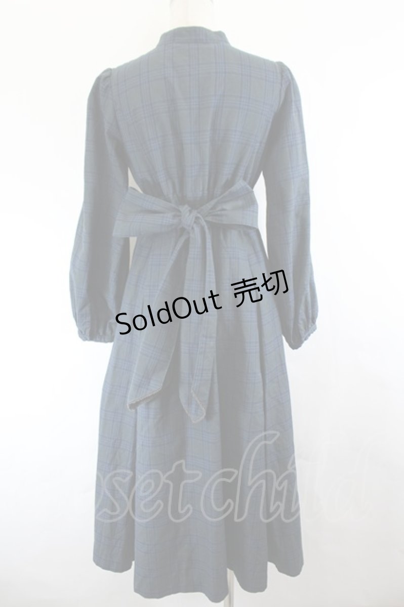 画像3: Maison de FLEUR Petite Robe canone / ニナのお茶会ワンピース  黒チェック I-26-06-11-069-LO-OP-SA-ZI (3)