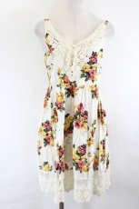 画像1: axes femme / フラワー&レースキャミワンピース  アイボリー I-26-06-11-087-AX-OP-SA-ZI (1)
