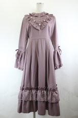 画像1: axes femme / ローズ×リボン姫袖ワンピース M ピンク I-26-06-11-097-AX-OP-SA-ZI (1)