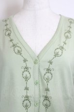 画像3: KETTY / ライン刺繍カーディガン  グリーン I-26-06-12-039-LO-TO-SA-ZI (3)