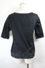 画像2: KETTY / ラウンドリボン襟ぐりカーディガン  黒 I-26-06-12-051-LO-TO-SA-ZI (2)