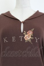 画像3: KETTY / セーラー襟&フラワープリント切替長袖ワンピース  ブラウン I-26-06-12-063-LO-OP-SA-ZI (3)