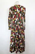 画像2: INGEBORG / チューリップ柄長袖カットソーワンピース  ブラック I-26-06-12-064-LO-OP-SA-ZI (2)