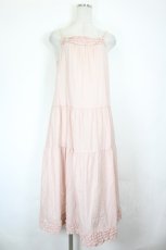 画像1: PINK HOUSE / 裾ピコフリルロングキャミワンピース  ピンク I-26-06-12-073-LO-OP-SA-ZI (1)