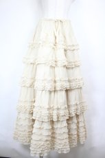 画像1: PINK HOUSE / チュールフリル段スカート  キナリ I-26-06-12-077-LO-SK-SA-ZI (1)