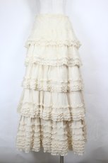 画像2: PINK HOUSE / チュールフリル段スカート  キナリ I-26-06-12-077-LO-SK-SA-ZI (2)