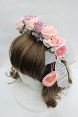 画像1: BABY,THE STARS SHINE BRIGHT / Le Bouquet Eternel ローズカチューシャ  ピンクＸラベンダー I-26-06-12-097-BA-AC-SA-ZI (1)