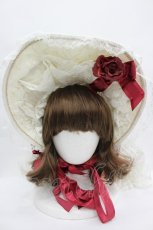 画像1: BABY,THE STARS SHINE BRIGHT / Lady Victorian Laceボンネット  アイボリー I-26-06-12-102-BA-AC-SA-ZI (1)
