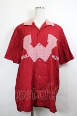 画像1: WONDERFUL WORLD / ロゴ半袖シャツ  レッド I-26-06-12-012-LO-BL-SA-ZI (1)