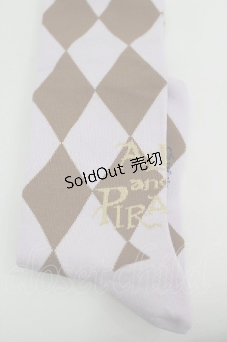 画像3: ALICE and the PIRATES / A/Pダイヤ柄オーバーニーソックス  パープル I-26-06-12-112-PA-ZA-SA-ZI (3)