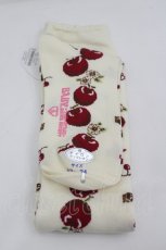 画像2: BABY,THE STARS SHINE BRIGHT / Pomme rouge〜うさぎとりすのりんごの森〜柄オーバーニーソックス  生成り I-26-06-12-115-BA-ZA-SA-ZI (2)