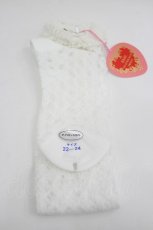 画像2: BABY,THE STARS SHINE BRIGHT / Roseレーシィレースアップソックス  白 I-26-06-12-129-BA-ZA-SA-ZI (2)