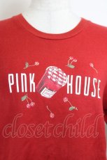 画像3: PINK HOUSE / チェリージャムプリント半袖カットソー  赤Ｘ白 I-26-06-12-021-LO-TO-SA-ZI (3)