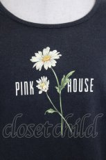 画像3: PINK HOUSE / ロゴ&一輪花カットソー  黒Ｘ白Ｘ緑 I-26-06-12-022-LO-TO-SA-ZI (3)